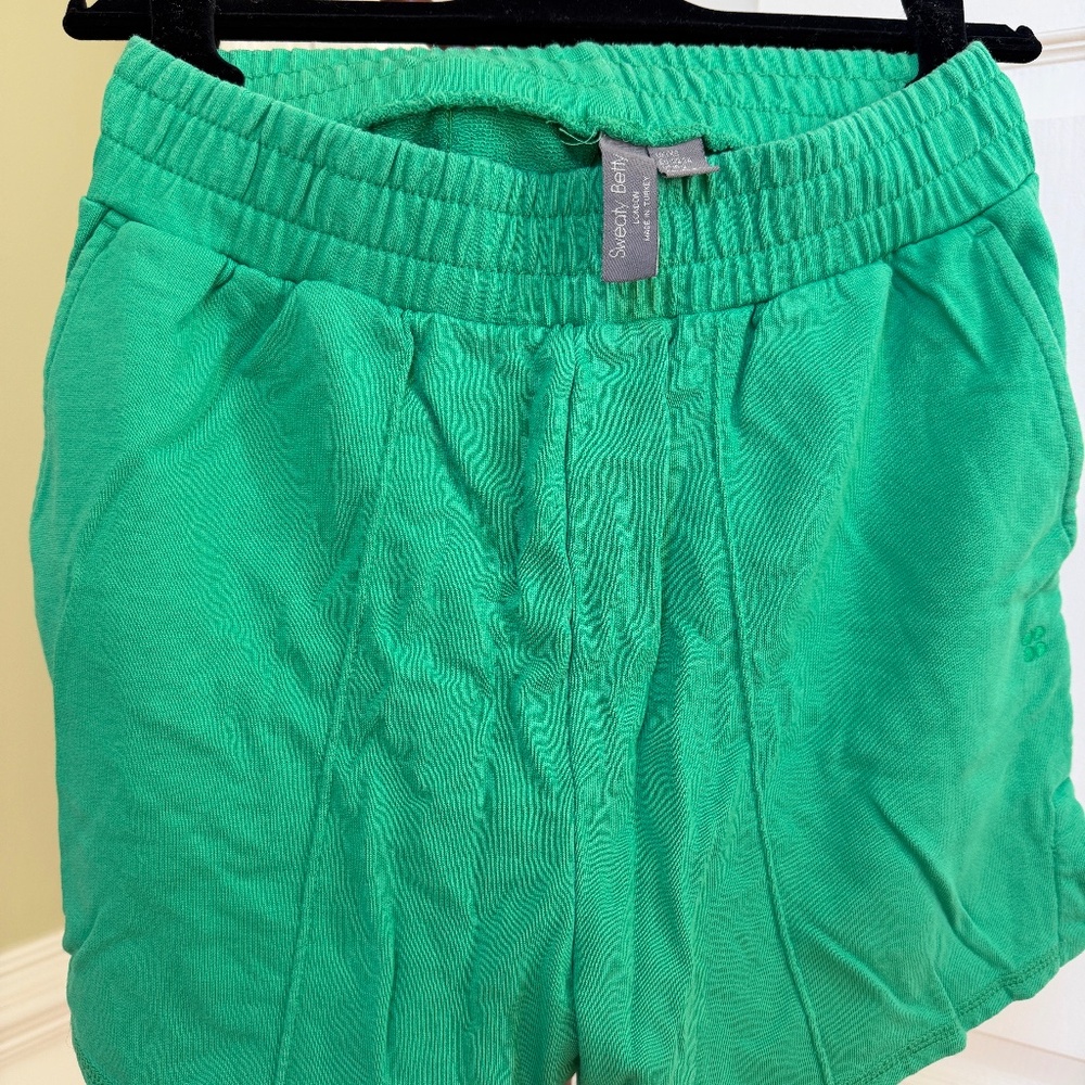 Sweaty Betty Cotton Shorts – Green, XS